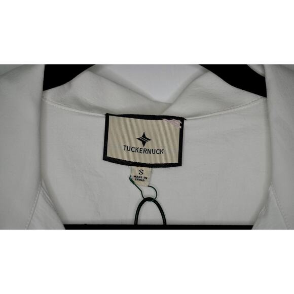 Tuckernuck White Margot Stand Collar Blouse Sz S - Picture 4 of 5